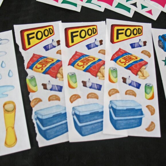 Creative Memories Lot Stickers, 35 studio -Sports, Backpacks, Rain Puddles, Food - Picture 10 of 11